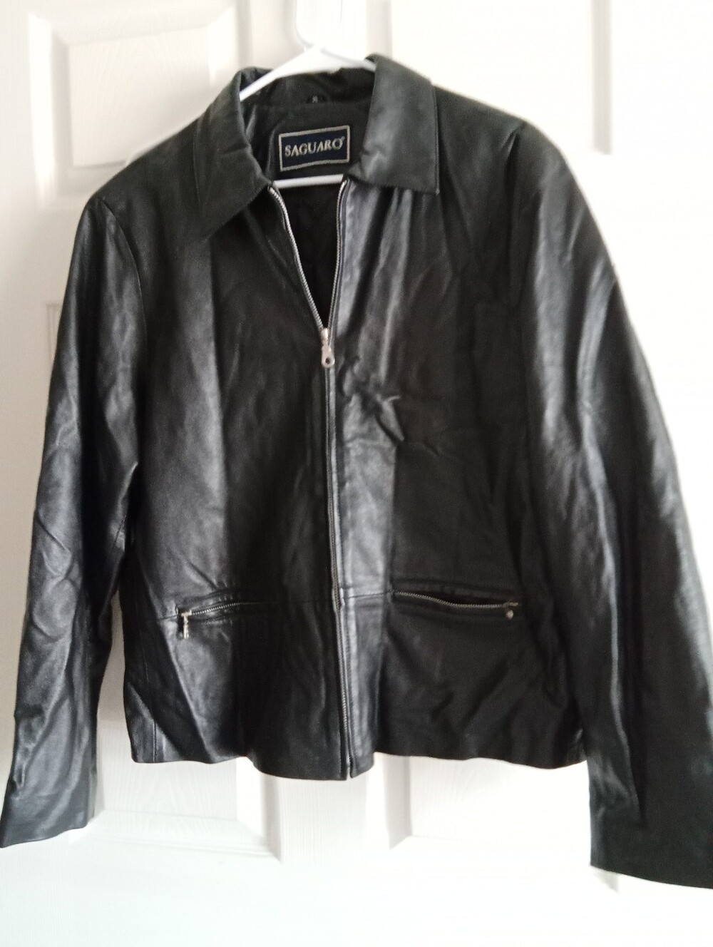 Saguaro Black Leather Zip-Front Jacket
